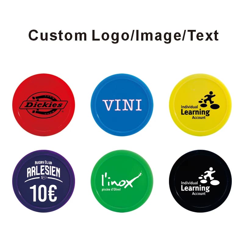 1000 puces en plastique personnalisées 36mm, jeton de jeu, Logo et texte personnalisés, mettre l'image ou une conception sur une puce