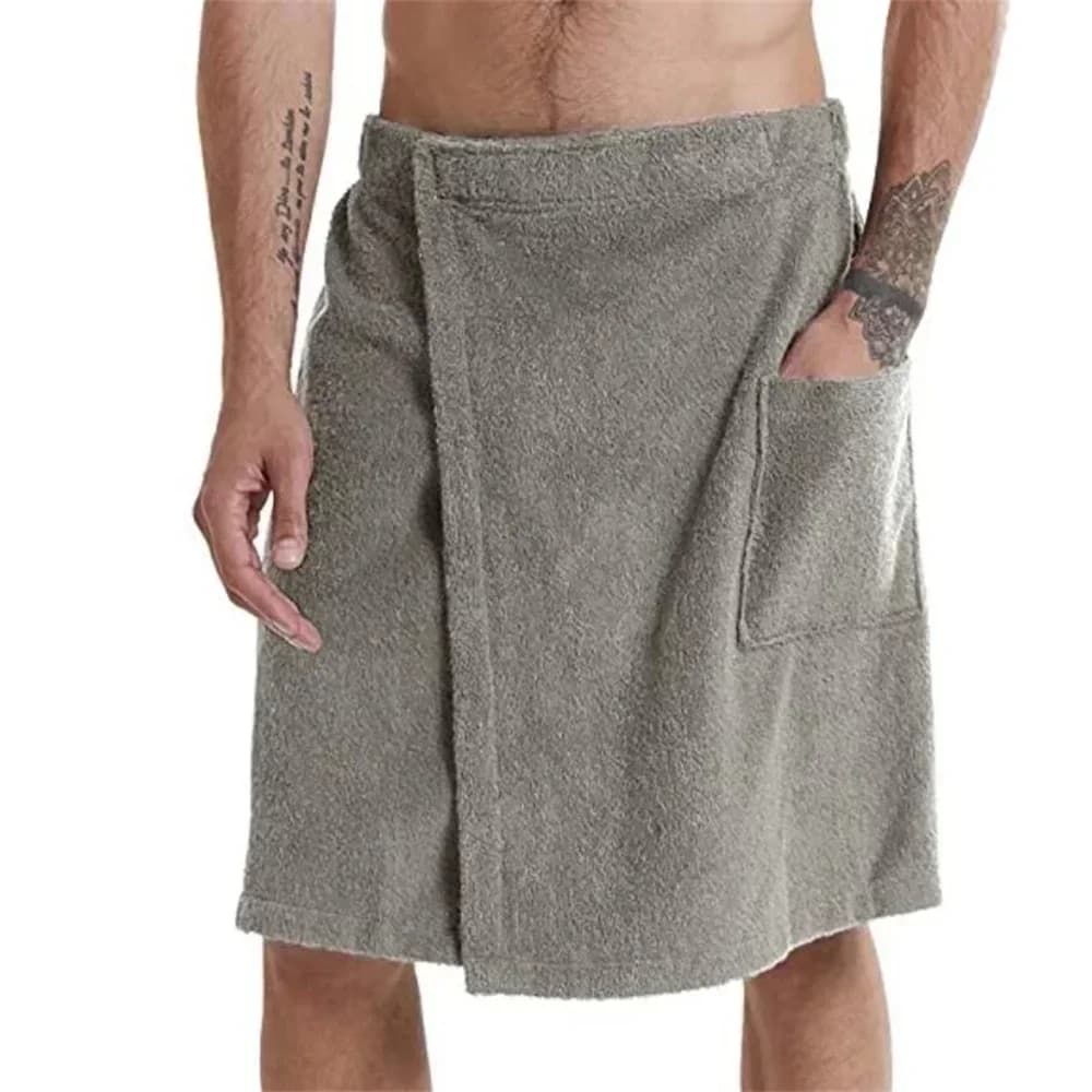 Serviette De bain douce pour hommes, avec poche, peignoirs, enveloppe De douche, Sauna, salle De sport, natation, vacances, Spa, plage, Toalla De