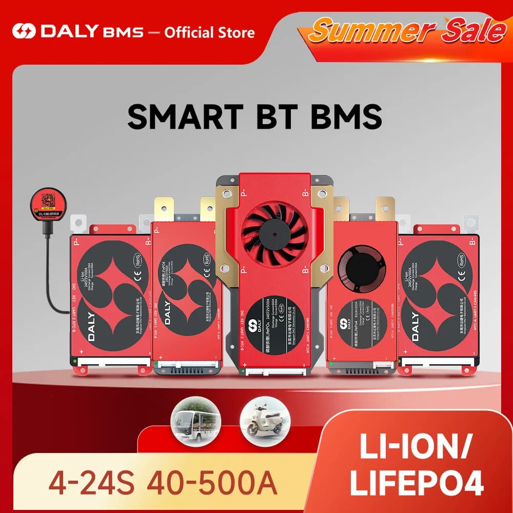 DalyBMS LiFePo4 4S 12V BMS 8S 24S 72V 48V 16S 100A 150A 200A 250A 300A 3.7V Li-Ion BMS 7S 13S 14S 3.2V BMS