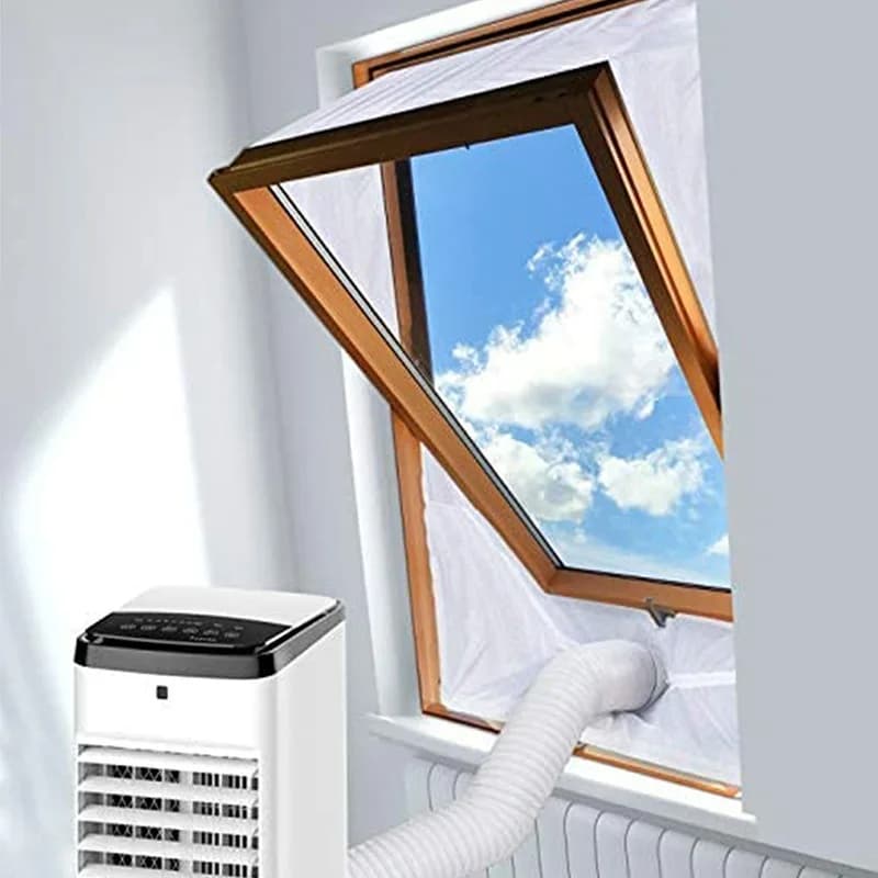 Joint d'étanchéité central pour fenêtre de climatiseur mobile et sèche-linge, kit de fenêtre compatible avec les protections d'échange d'air