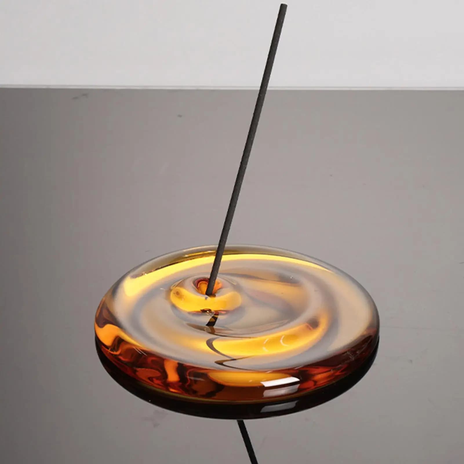 Porte-encens en verre résistant à la chaleur, brûleur pour méditation, Yoga, décor de bureau Zen, étagère de bureau à domicile, collecteur de
