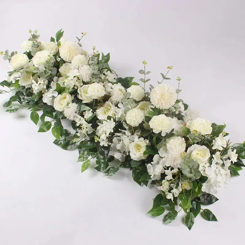 Rose Artificielle Blanche de Luxe, 100cm, Fleurs de Centre de Table de Mariage, Toile de Fond, Arches Murales, Décor Floral de Scène de ix
