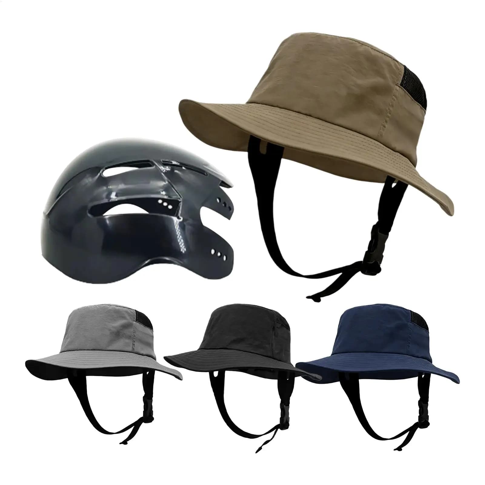 Casquette réglable, respirante et détachable, casque léger de protection de la tête pour adultes, cyclisme, vélo, pêche, surf, plein air