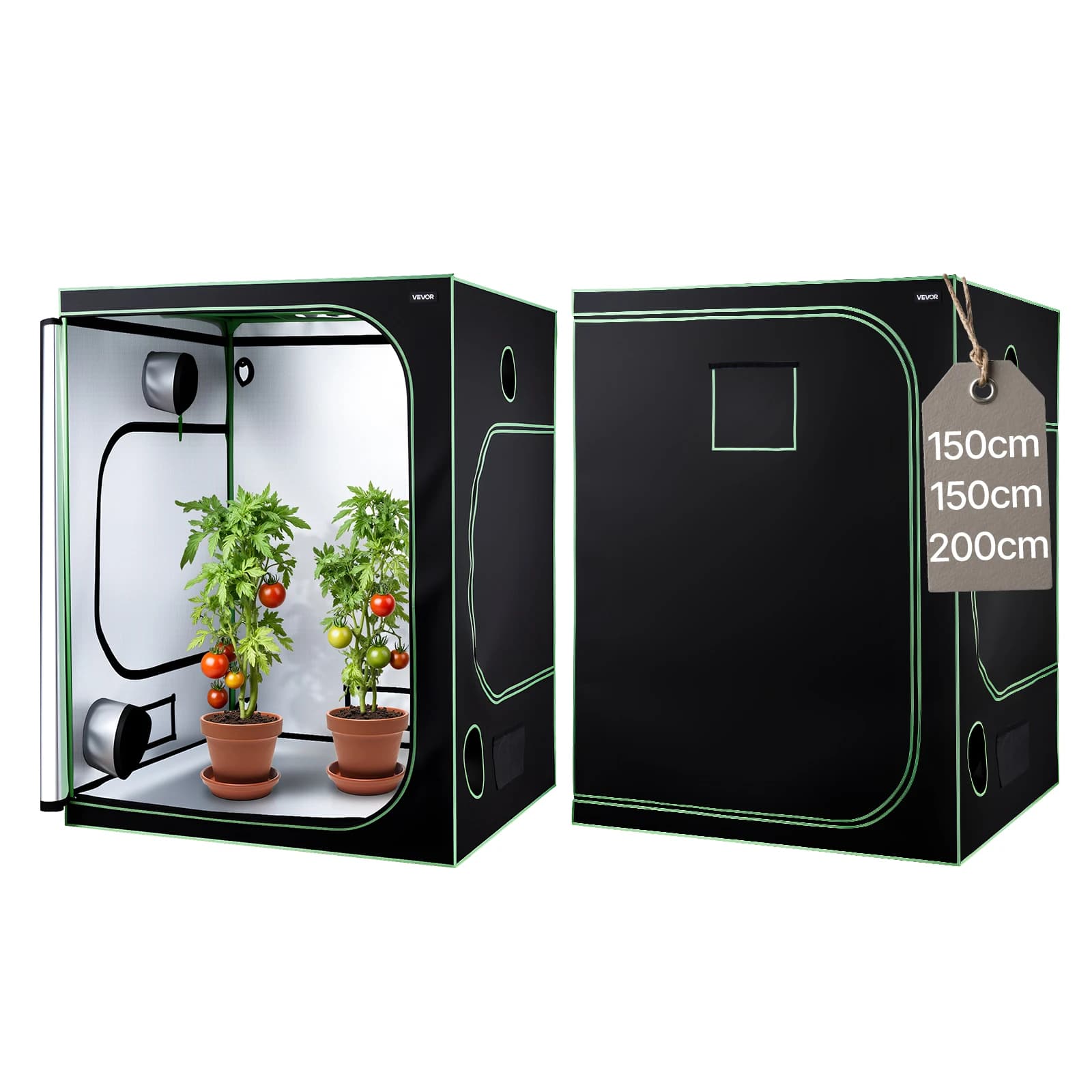 Kit de tente de culture intérieure SucceBuy, tente pour plantes d'intérieur avec système de ventilation, tentes de culture en Mylar hautement