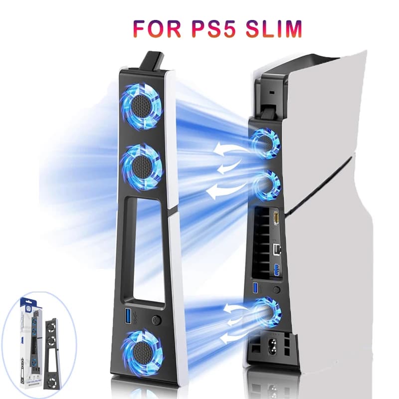Ventilateur de refroidissement de jeu, système de refroidissement efficace avec lumière LED, réduction du bruit pour disque de ventilateur de