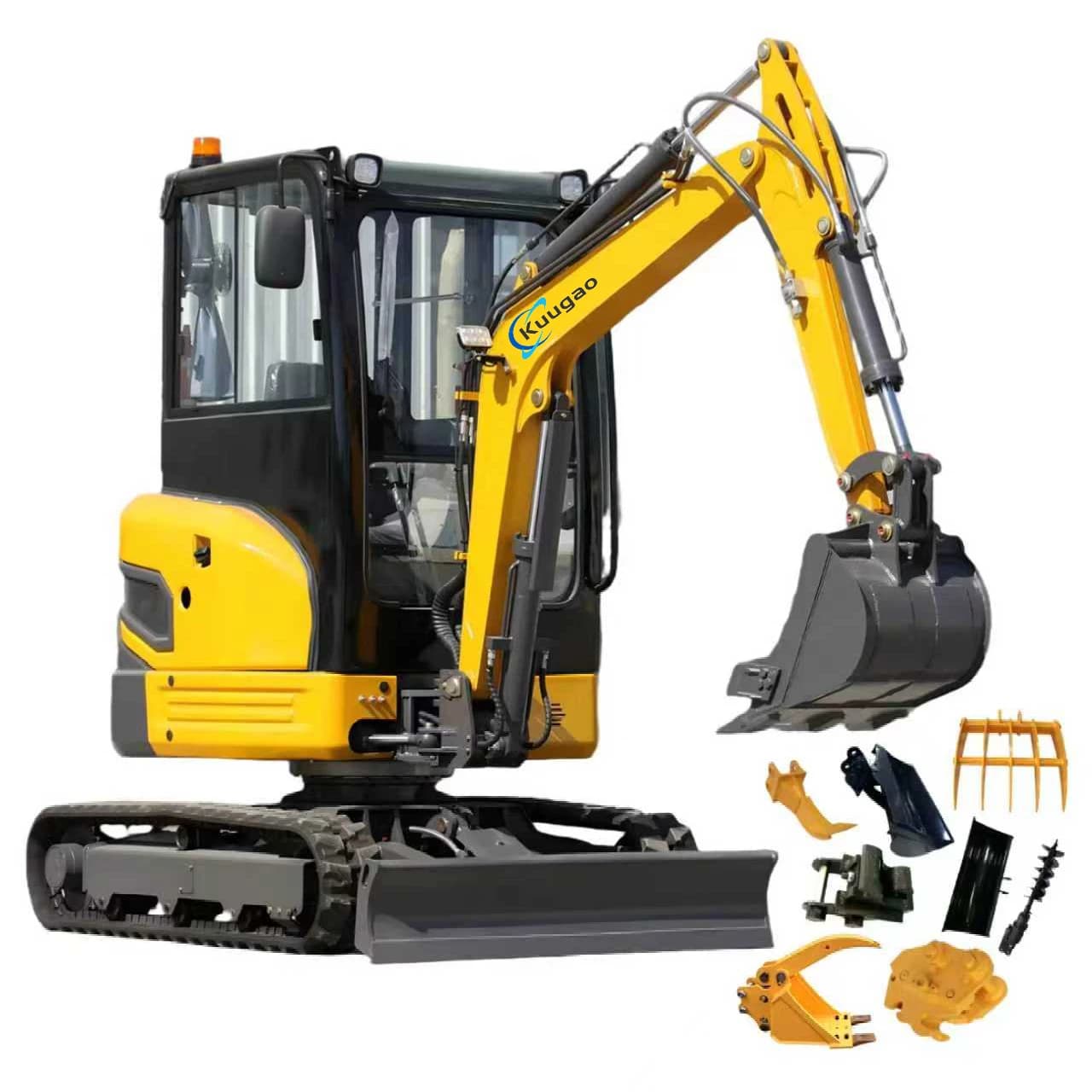 Mini-excavatrice 2,5 T 3 T, prix usine personnalisable, livraison gratuite, moteur Yanmar Laidong, mini-pelle, excavatrice sur chenilles