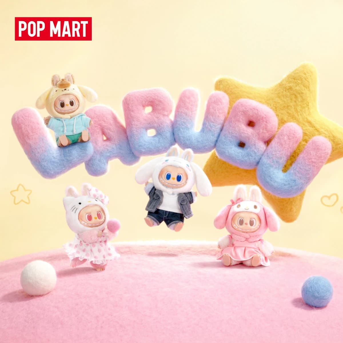【EU】POP MART THE MONSTERS × Sanrio Characters Series - Pendentif en vinyle et peluche - Boîte mystère 1/6 pièces - LABUBU Hello Kitty Boîtes