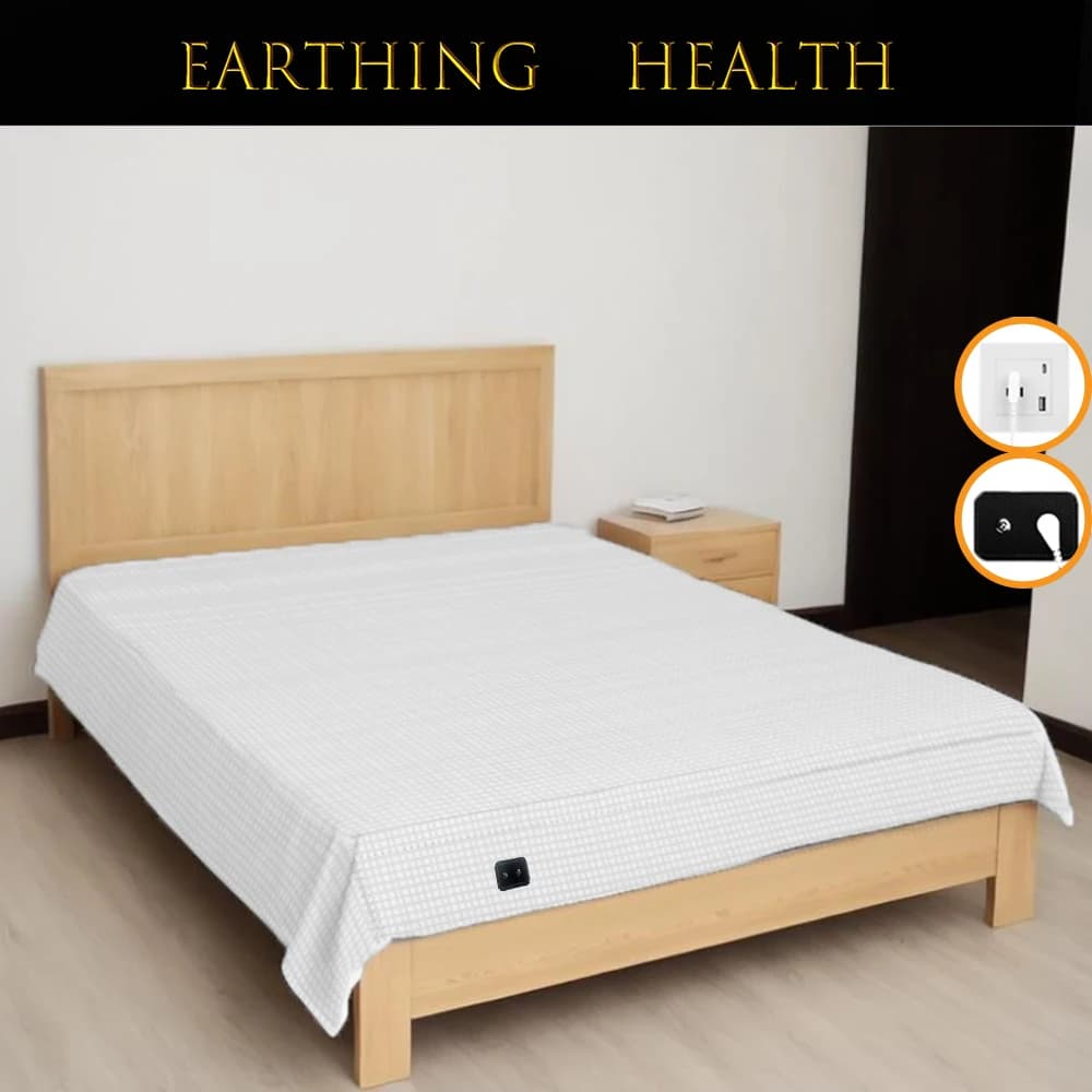 Drap de lit plat en Fiber d'argent 10% avec cordon de mise à la terre, feuille conductrice antistatique de Protection de la santé, libération du