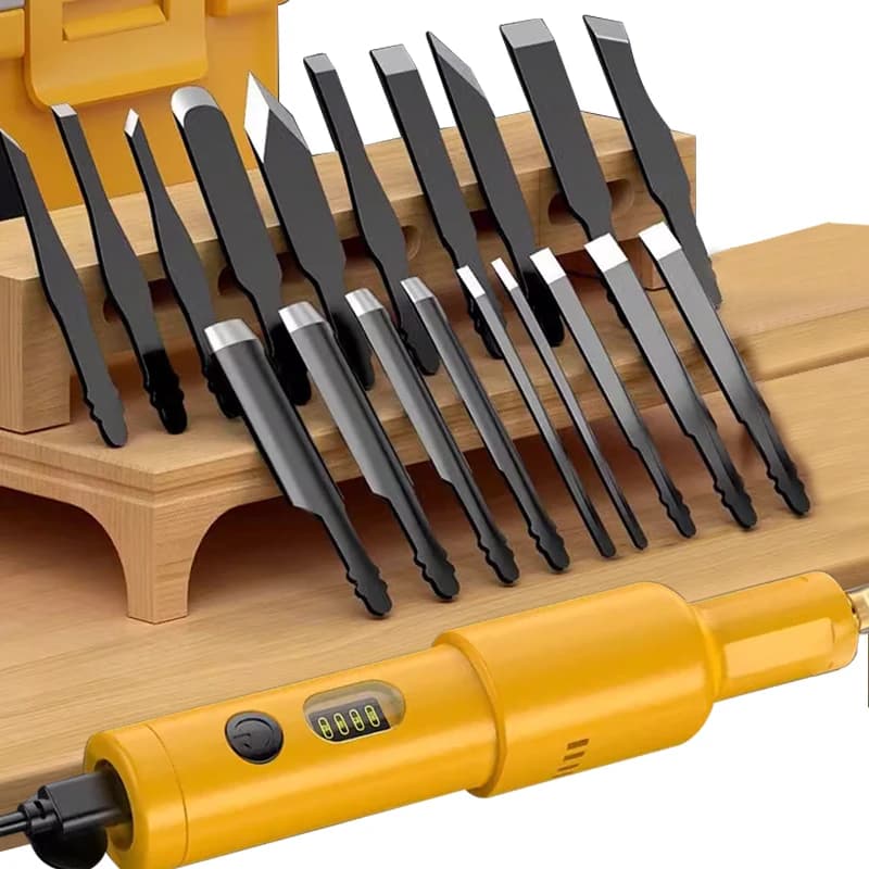 40W nouveau jeu de couteaux à découper électriques meubles menuiserie couteau à découper racine outil Sculpture charpentier ciseau bois avec 20