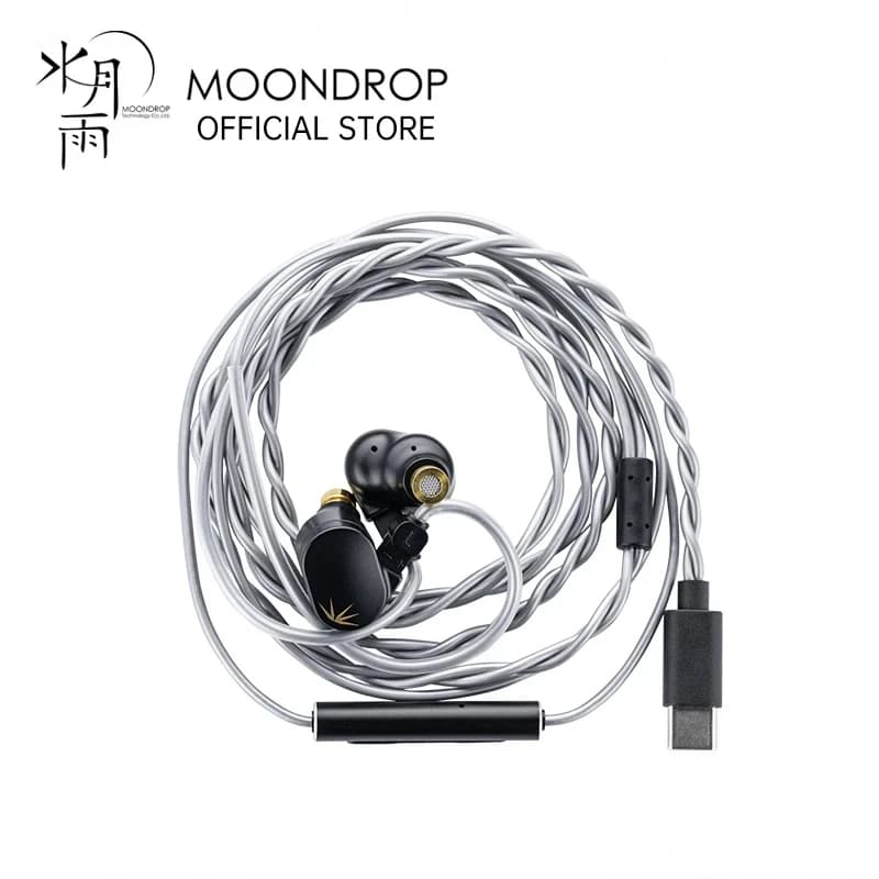 Écouteurs intra-auriculaires MOONDROP CHU II DSP haute performance avec transducteur dynamique USB-C TYPE-C et microphone