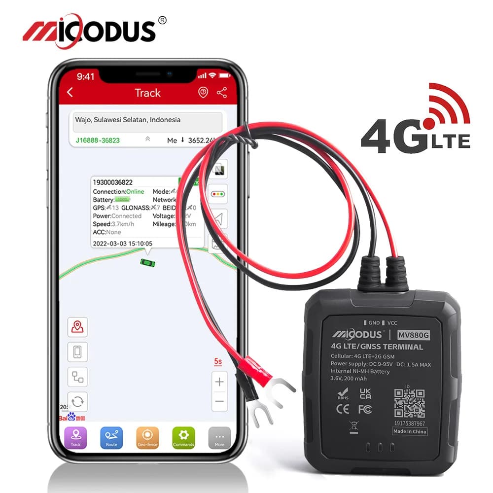 IP67 étanche voiture Gps Tracker 4G Plug Play Anti-vol localisation en temps réel moto Mini Gps dispositif de suivi MiCODUS MV880G