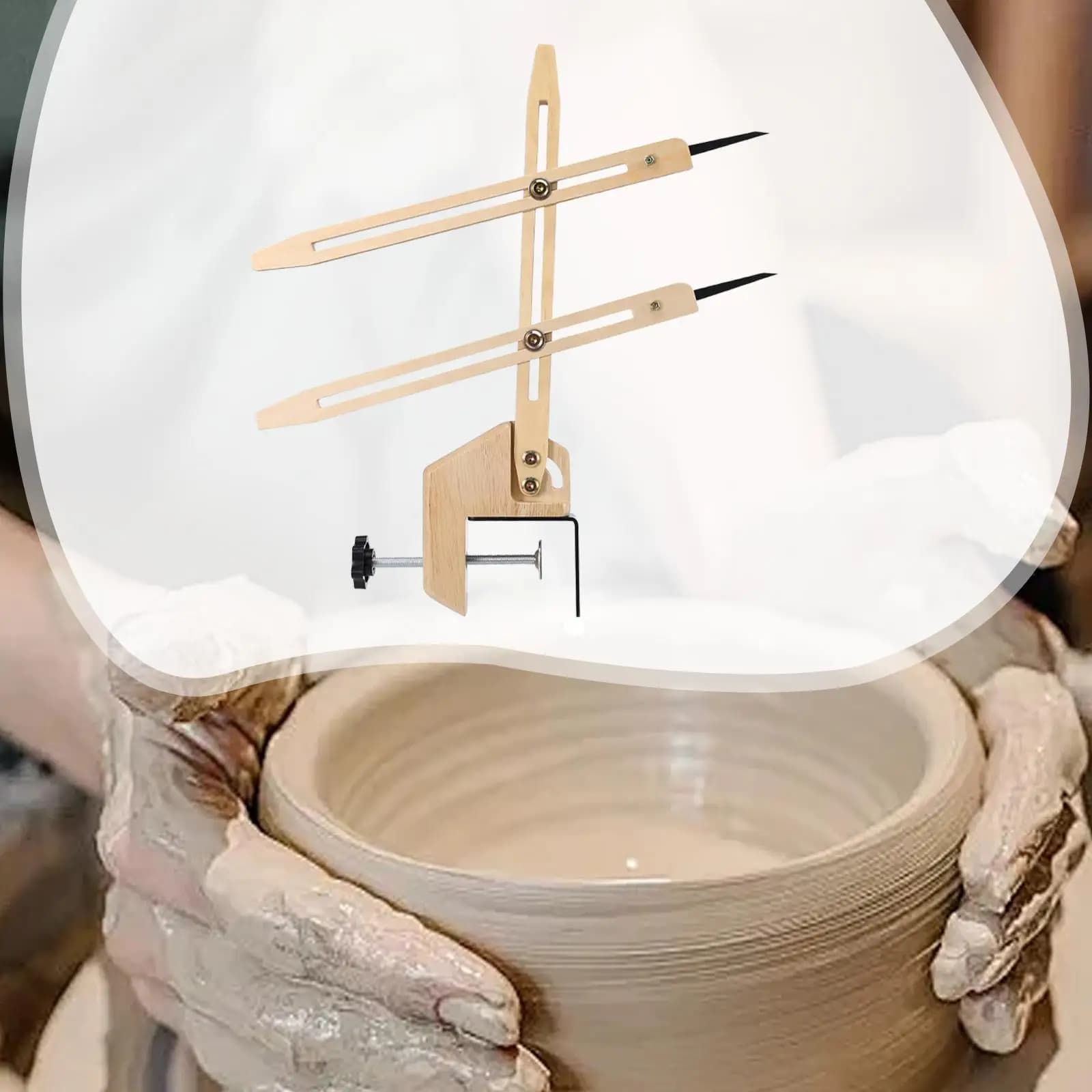 Jauge de lancer de poterie, jauge de mesure avec pince, Clip sur bâtons de lancer de poterie pour pots, centre d'art domestique