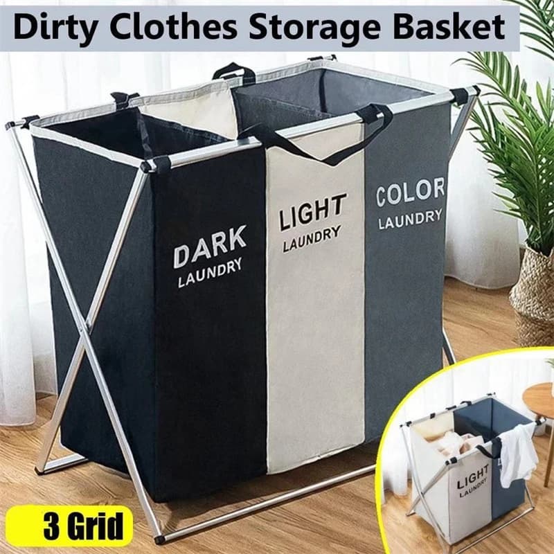 Panier à linge pour vêtements sales, 1/3 grilles, sacs de rangement Oxford imperméables, portables et pliables, organisateur de vêtements et de