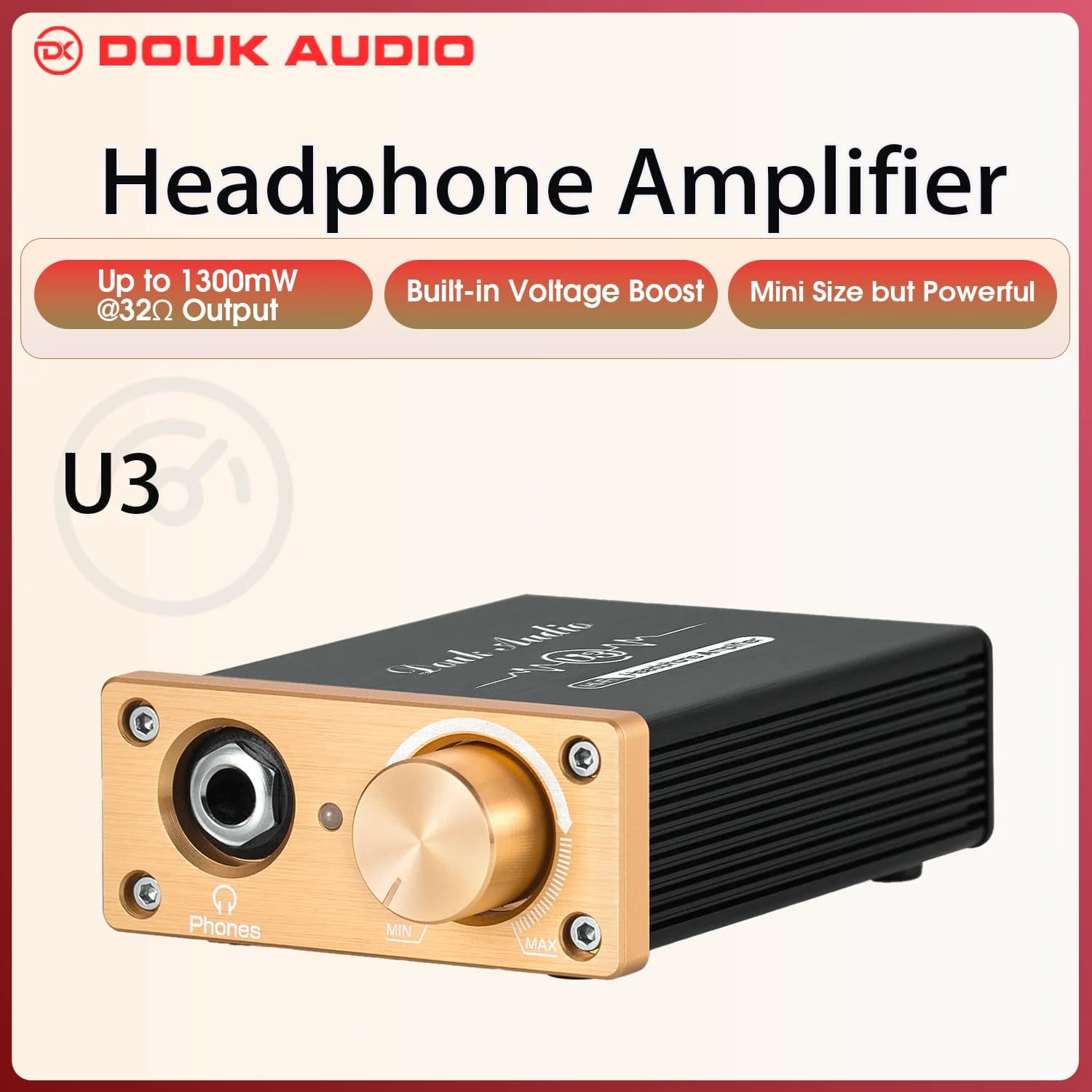 Douk Audio U3 Mini amplificateur de casque de classe A Pure HiFi amplificateur stéréo de bureau à domicile Ultra-compact pour casques