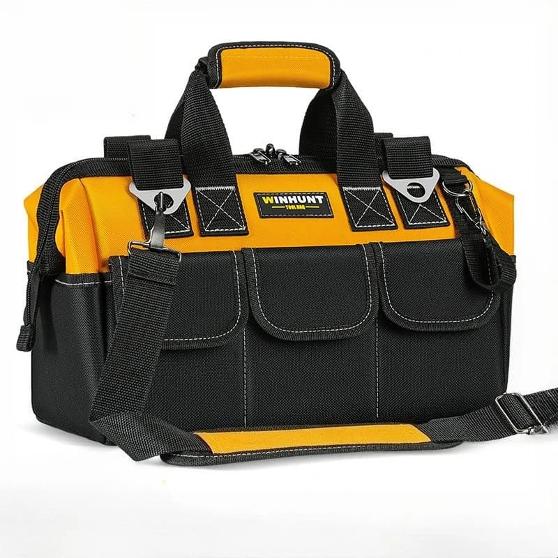 Sac à outils robuste, boîte à outils portable vide à 14 poches, organisateur de rangement, organisation de boîte à outils avec bandoulière