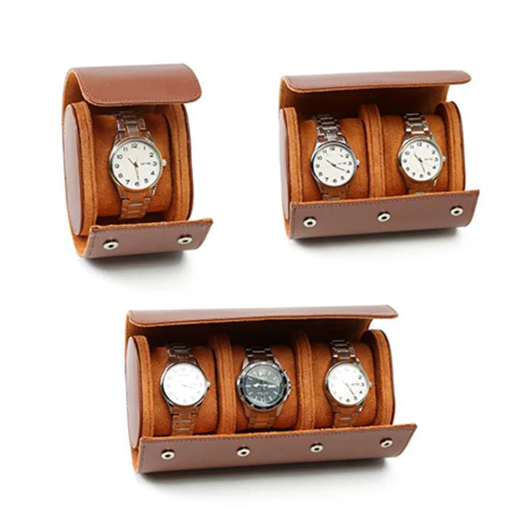 1/2/3-fentes montre rouleau étui de voyage Portable Vintage en cuir montre vitrine boîte de rangement montre organisateurs hommes cadeau de noël