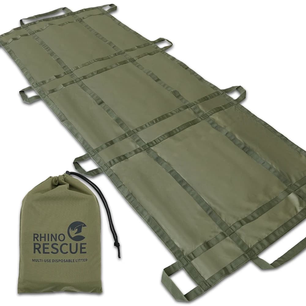 RHINO RESCUE Litière jetable multi-usage, civière portable simple, essentiels de sauvetage, litres d'urgence rapides