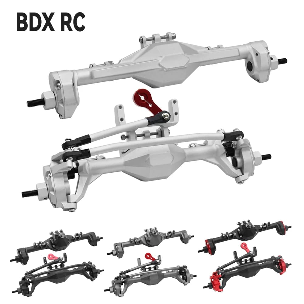 Essieu de portail avant et arrière intégré en aluminium usiné CNC anodisé pour voiture sur chenilles 1/10 RC Axial SCX10 II RGT 86100 Redcat GEN8