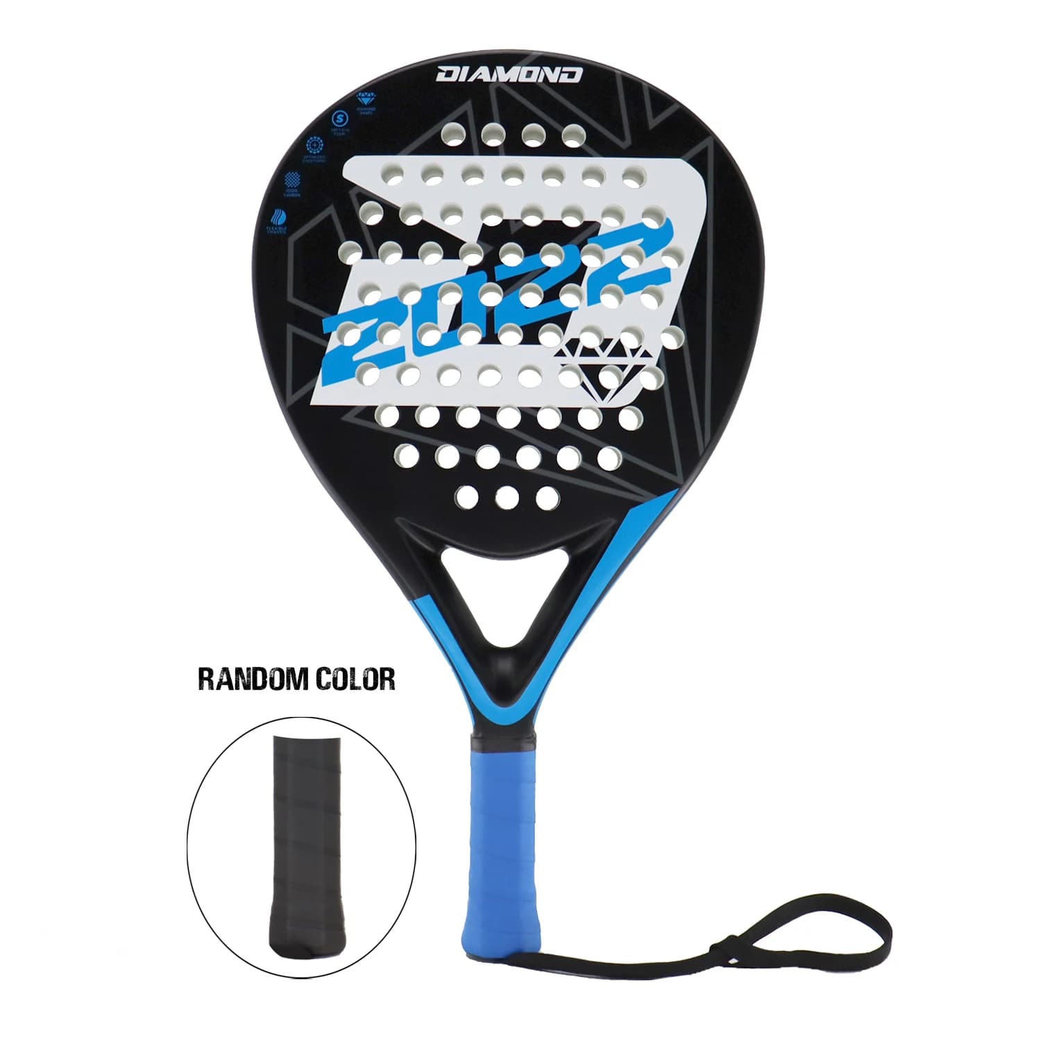 INSUM-Raquette de padel en fibre de carbone, 2022 fibre de carbone, surface souple, haute balance, forme de diamant, raquette de sport pour pagaie