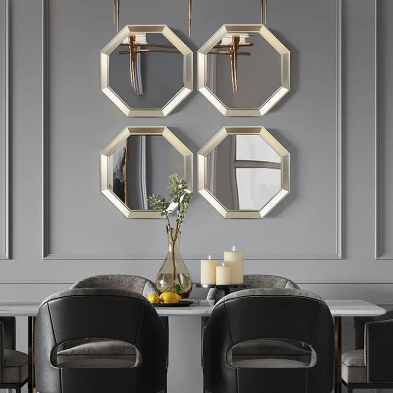 Décoration murale de Restaurant, miroir acrylique, pendentif créatif, style américain, foyer, salon, arrière-plan, décoration murale, luxe léger