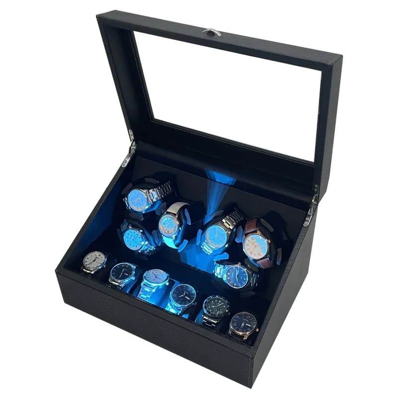 Boîte de remontoir de montre pour montres automatiques, support rotatif de 6 montres