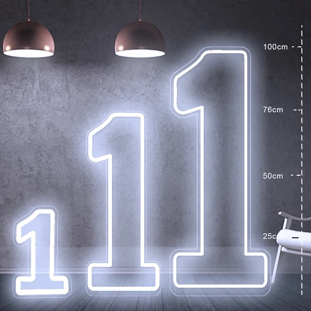 Chiffres néon LED extra-larges 76cm/100cm, sur pied et murale, pour décoration de fête d'anniversaire ou de mariage