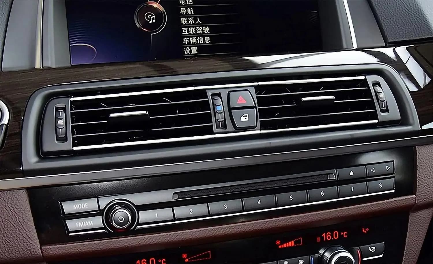 Grille d'aération de climatisation centrale de voiture, grilles de panneau de sortie, grille d'aération AC pour BMW Série 5, F10, F11, 520, 523,