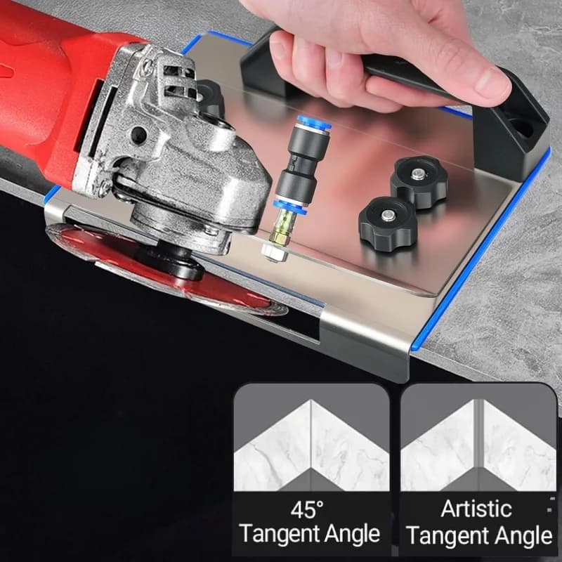Support de meuleuse d'angle pour carrelage 45 ° Coupe de chanfrein, support fixe de meulage d'angle, support de chanfrein de carrelage en céramique,