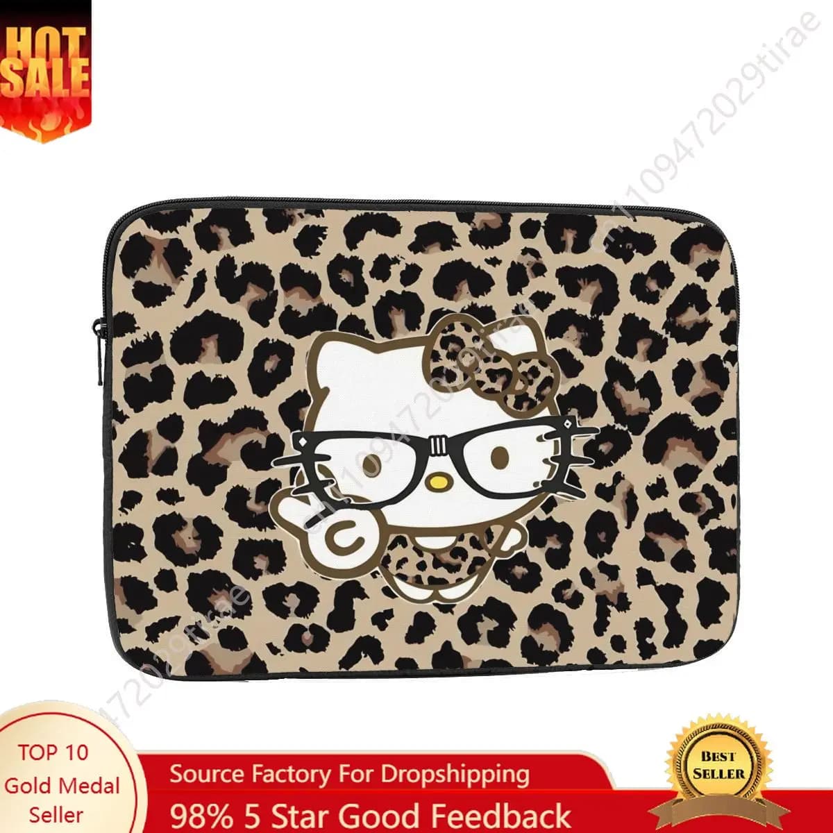 Housse de protection pour ordinateur portable Hello Kitty Leopard, 10, 12, 13, 15, 17 pouces, housse de protection antichoc pour ordinateur portable