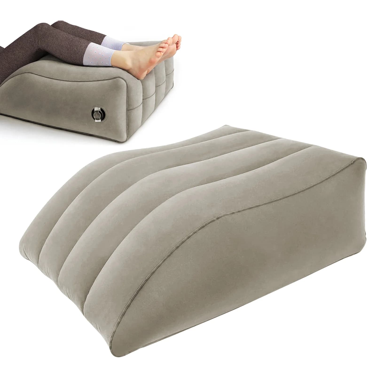 Oreiller de repose-jambes gonflable, coussin de repose-jambes - Coussin améliorant la circulation pour dormir et lire, oreiller en forme de coin