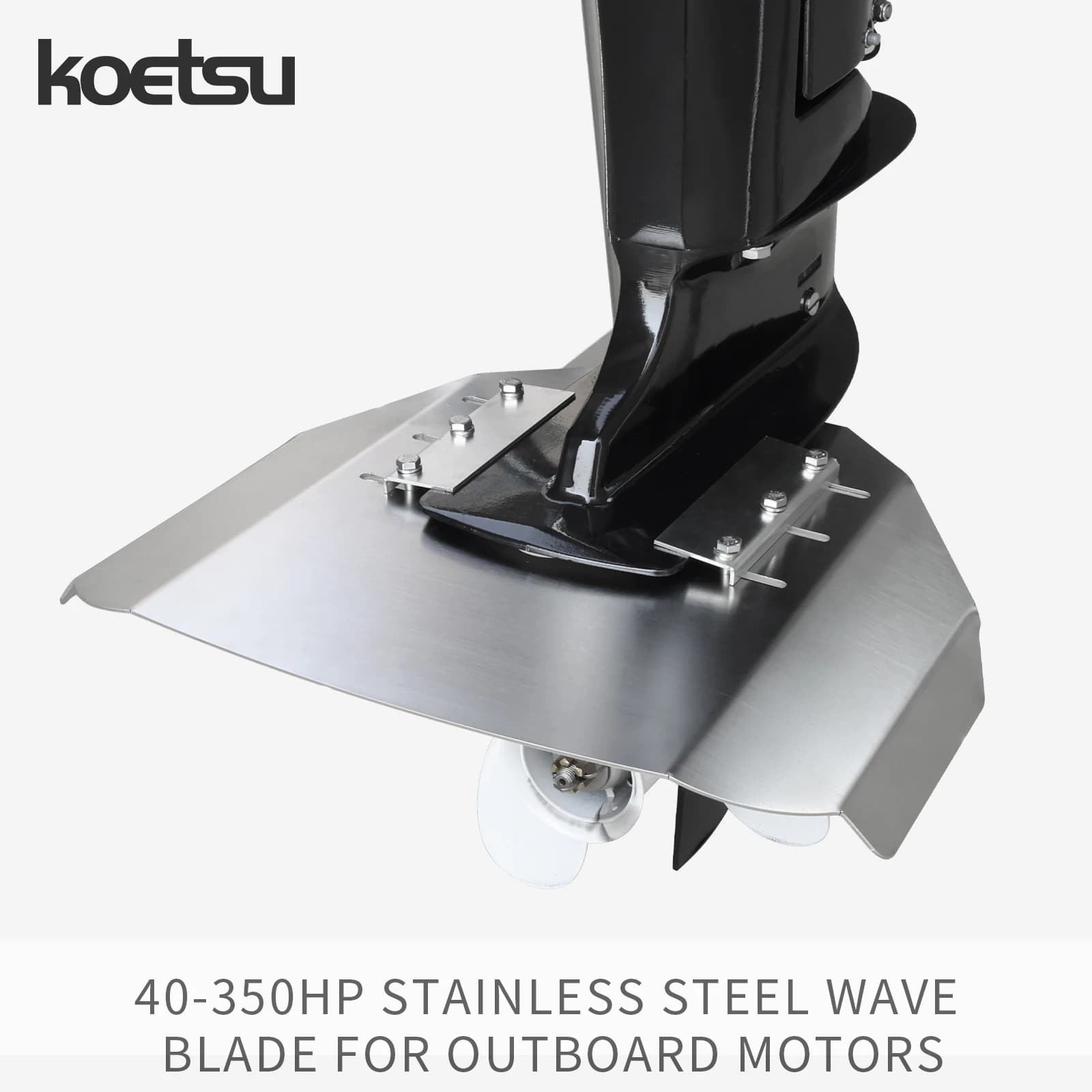 Plaque ondulée en acier inoxydable KOETSU (aile coulissante) 40-350HP - Aile coulissante haute performance pour bateaux et embarcations