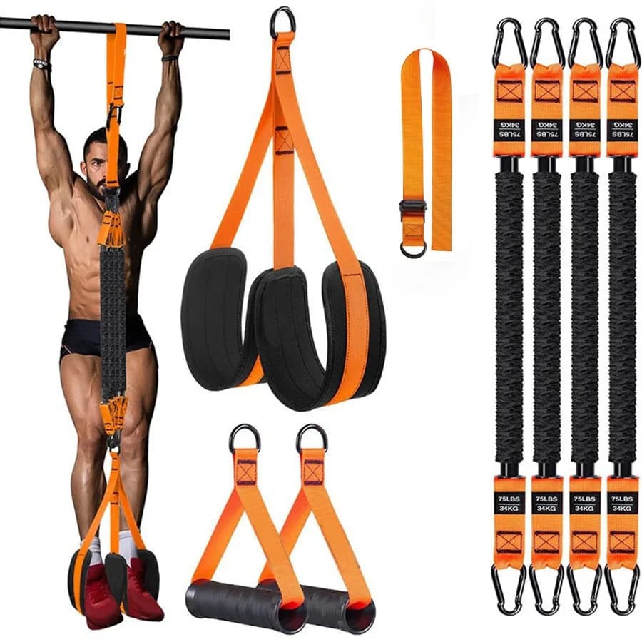 Ensemble de bandes d'assistance de traction, sangle de résistance pour aide à la traction pour hommes et femmes, entraînement suspendu, étirement