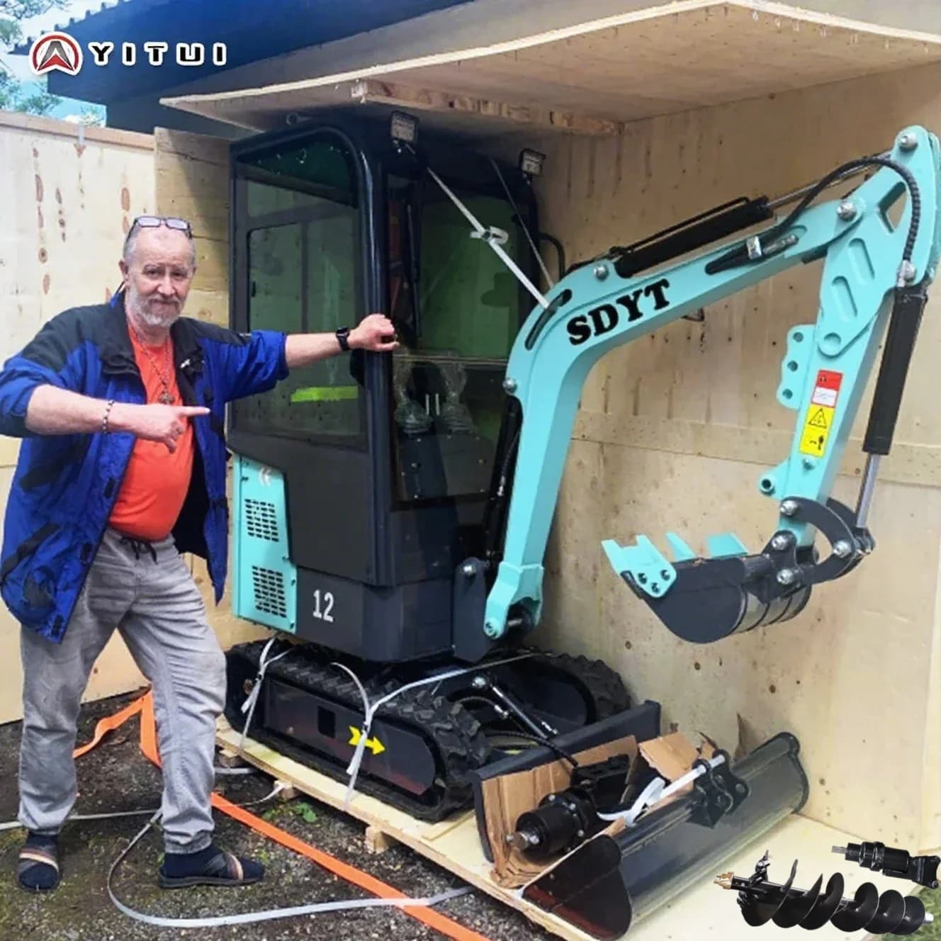 Mini-excavatrice diesel la plus vendue, livraison rapide, personnalisable, haute qualité, multifonctionnelle
