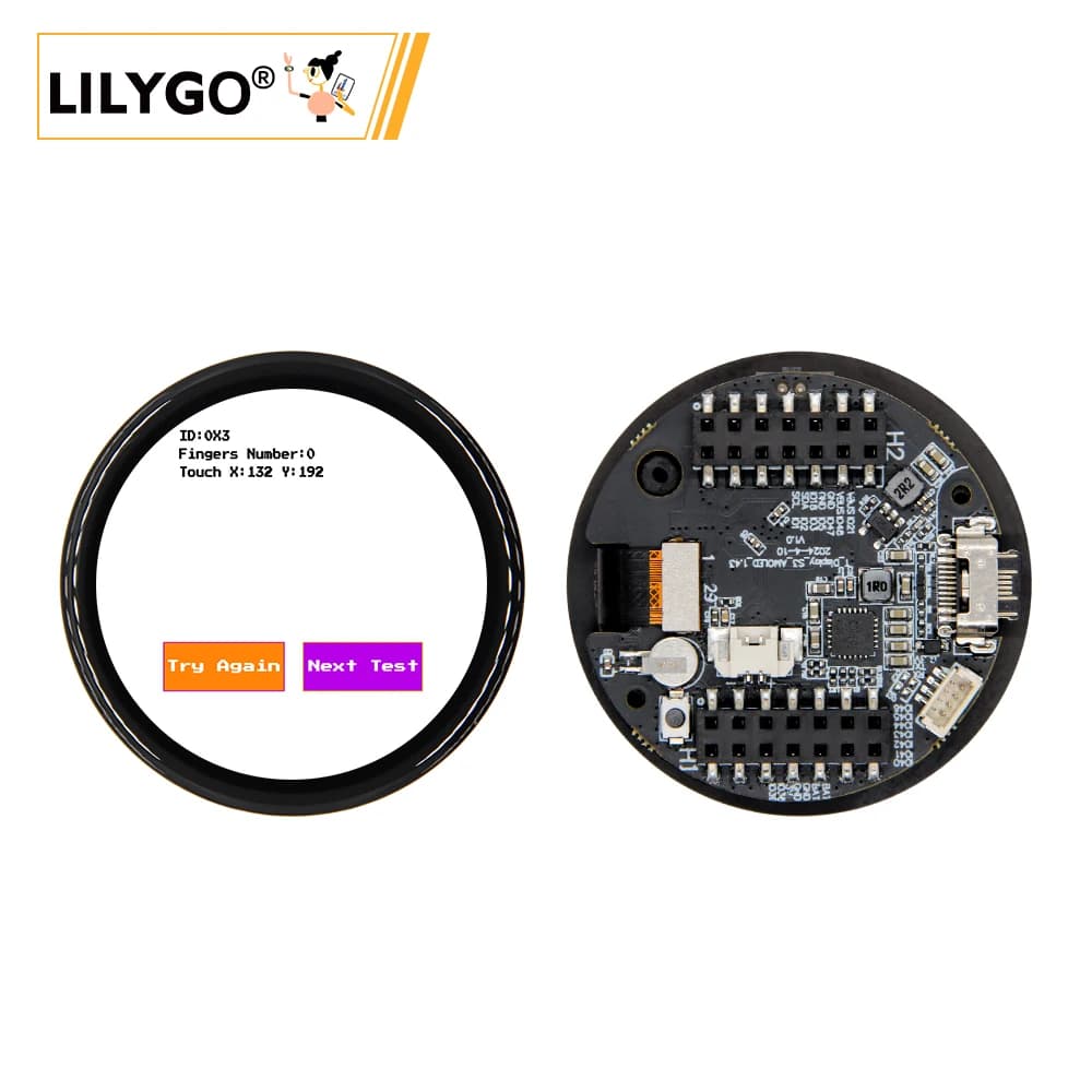 LILYGO® T-Display-S3 ESP32-S3 carte de développement AMOLED 1.43 pouces WiFi Bluetooth Flash technique sans fil 16 Mo PSRAM 8 Mo pour Ardu37