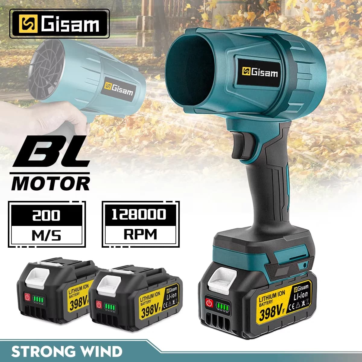 Gismis 200 M/S ventilateur électrique Turbo sans brosse ventilateur à Jet sèche-cheveux de voiture violent outil de soufflage de poussière