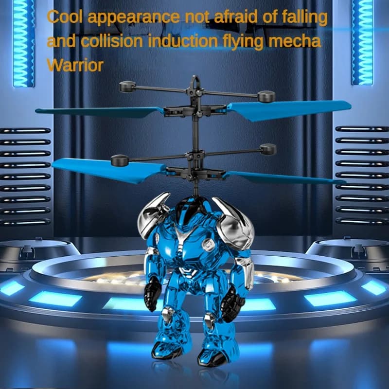 Avion de détection Intelligent Mech Warrior, Robot volant, Suspension luminescente, boule volante de détection de geste