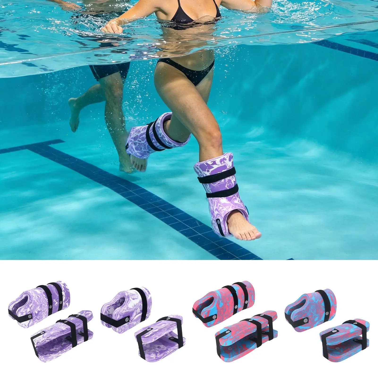 2 poids de cheville réglables pour aquagym, équipement de piscine, exercices aquatiques, entraînement à domicile, spa