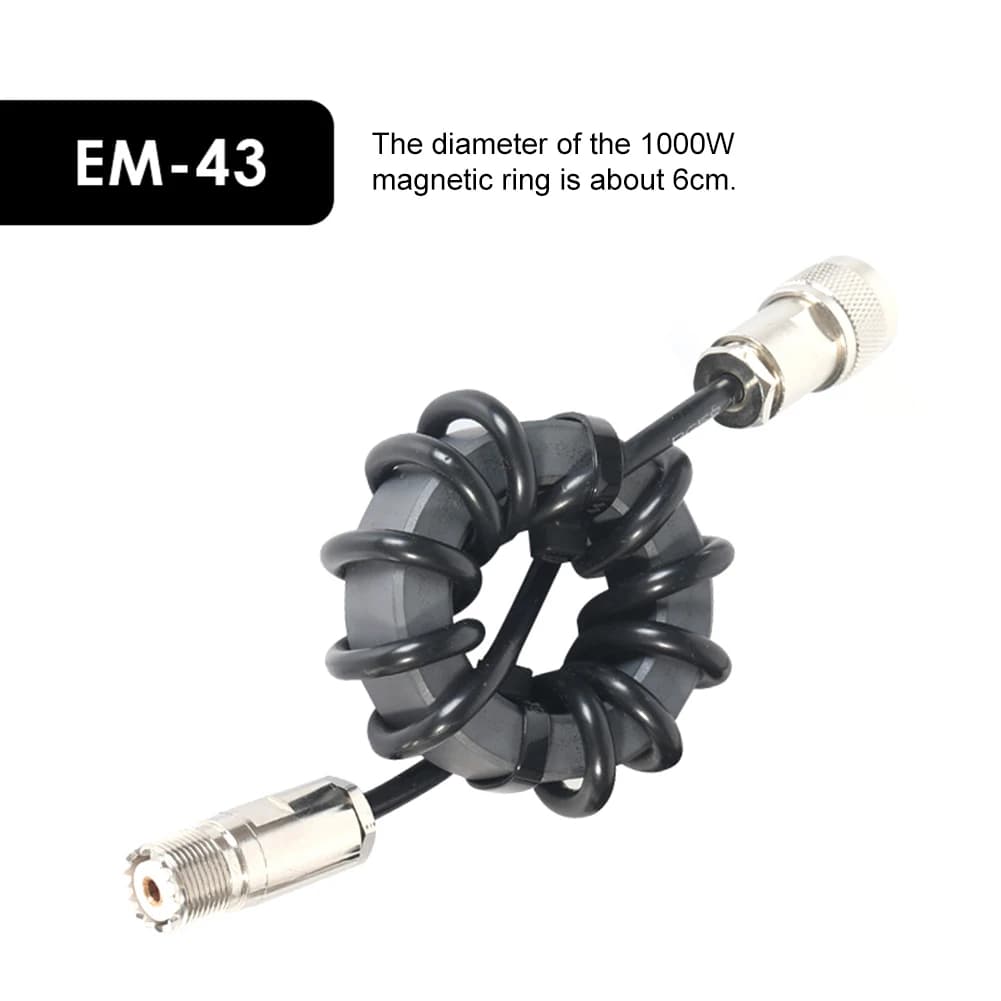 Anneaux magnétiques à starter à ondes courtes 1.8-30MHz, 1 pièce, pour Radio à ondes courtes HF EM-25 EM-43o, accessoires d'outils électriques