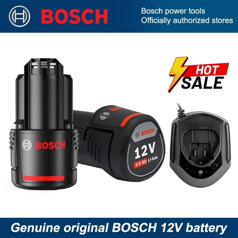 Batterie Bosch 12V 100% originale, 3000mAh BAT411 Batterie lithium-ion rechargeable BAT411A BAT412 BAT412A BAT413 Chargeur de batterie