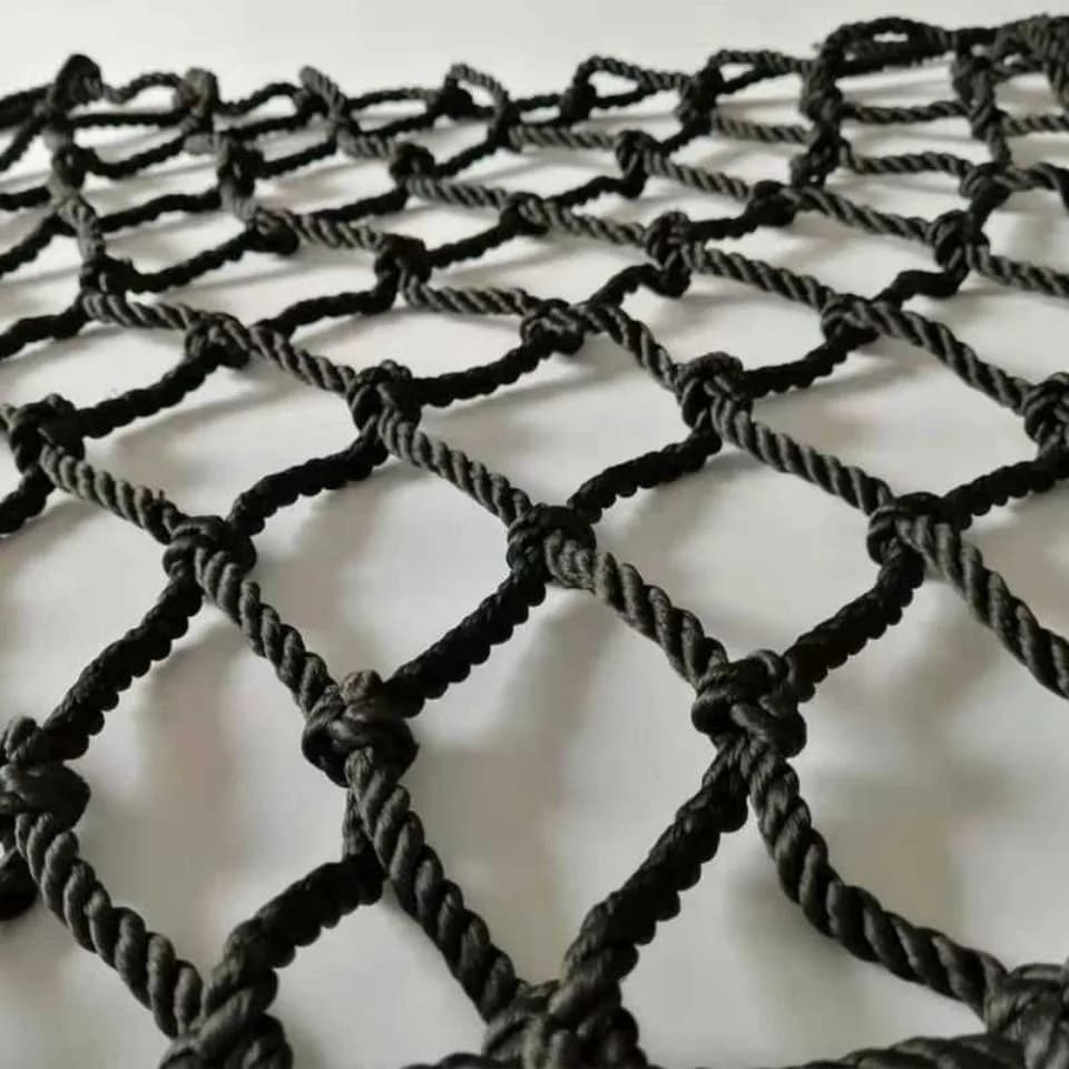 Filet de sécurité en nylon noir pour enfants, filet anti-chute pour balcon, fenêtre, escalier, terrasse, piscine, terrain de football, clôture