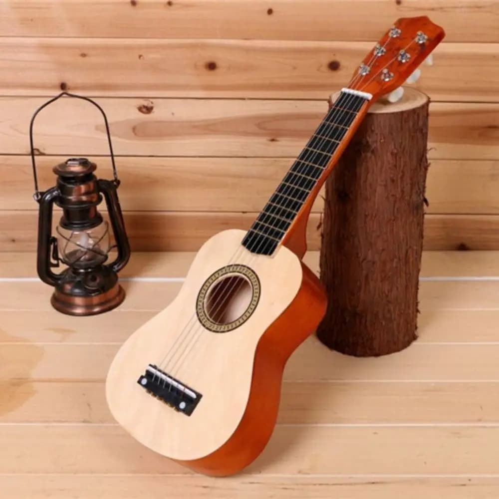 Guitare pour enfants en bois massif, bouton à cordes réglable, jouet d'instrument multicolore pour enfants, classique, haute qualité sonore