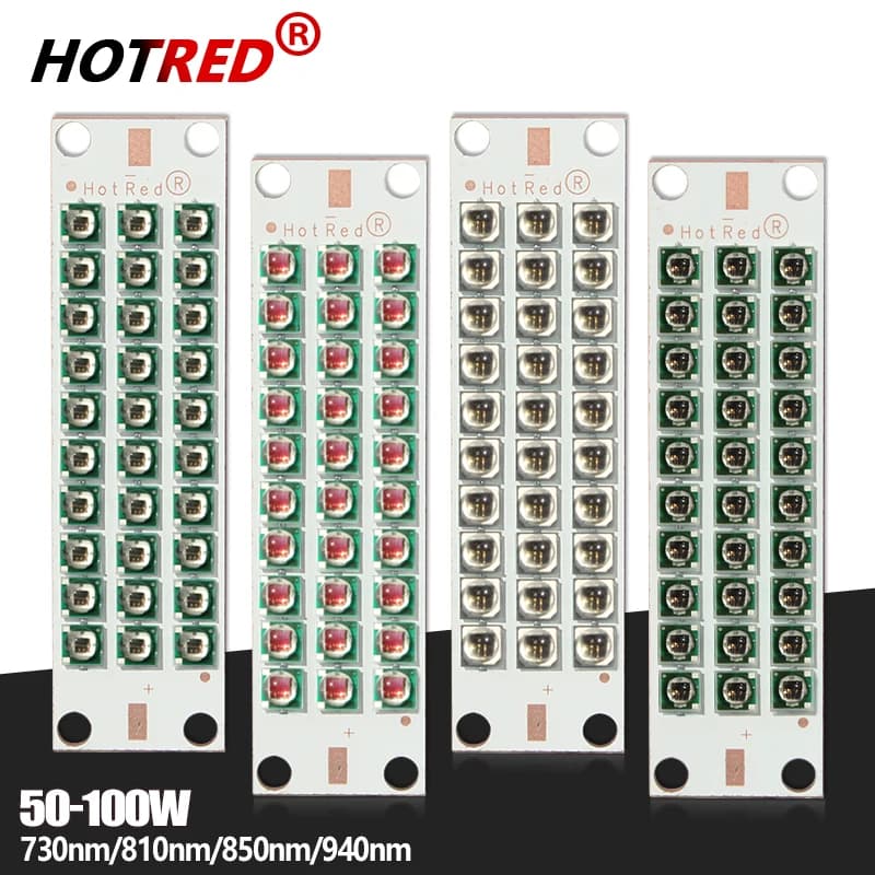 Puce LED haute puissance infrarouge IR 730nm 810Nm 850nm 940nm rouge profond 660nm 30W 50W 100W, lumière de croissance pour plante de Vision