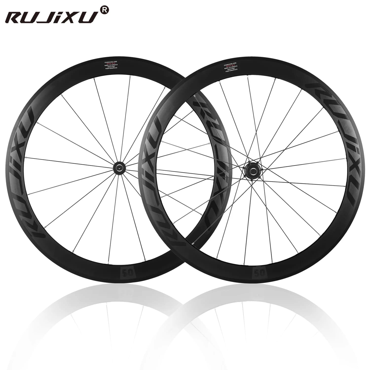 HUB de tube en fibre de carbone ultra-léger 700C, 120 anneaux, roue de vélo de route, frein en V, double profondeur en alliage d'aluminium