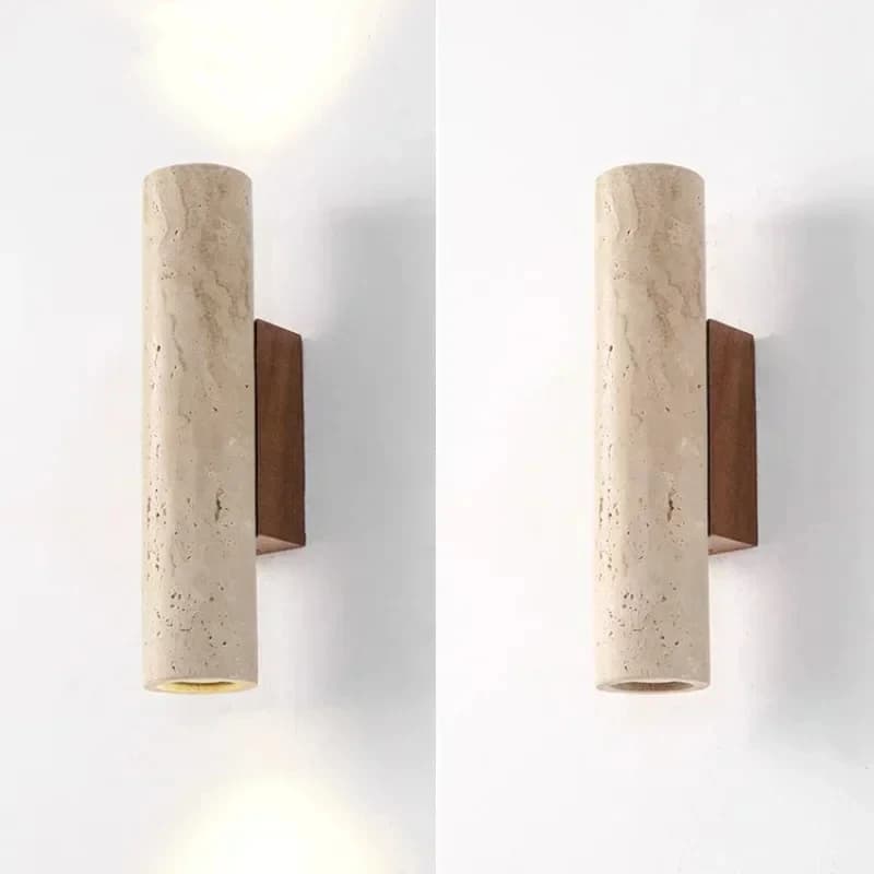Wabi Sabi jaune marbre applique Led chevet japon chambre salon applique murale travertin escalier couloir décor applique
