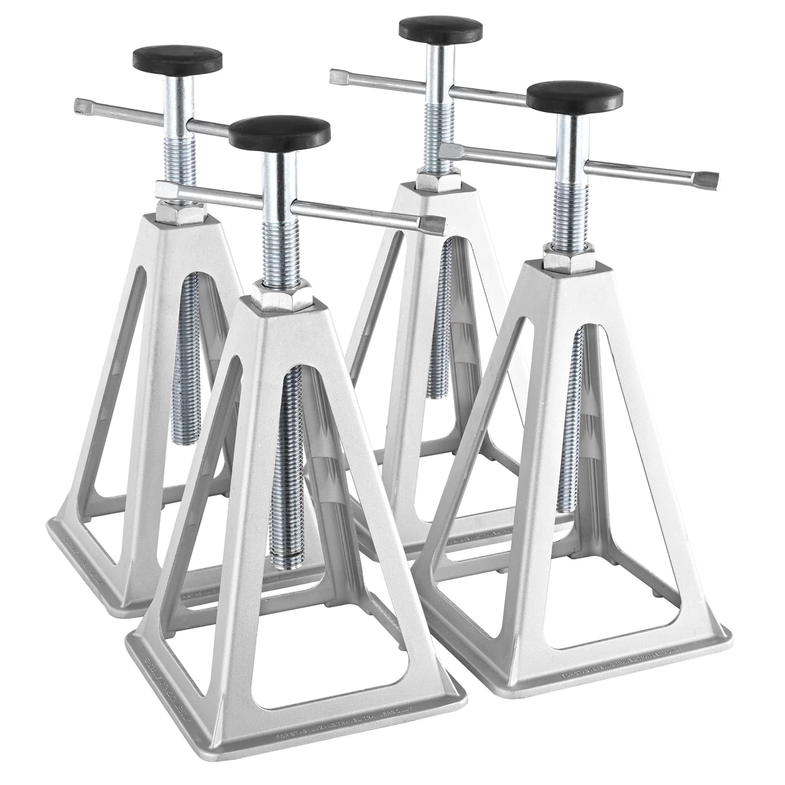 SucceBuy Lot de 4 cric stabilisateur RV 6000 lb, cric de nivellement RV en aluminium, cric de pile pour camping-car, remorque de voyage, camping-car,