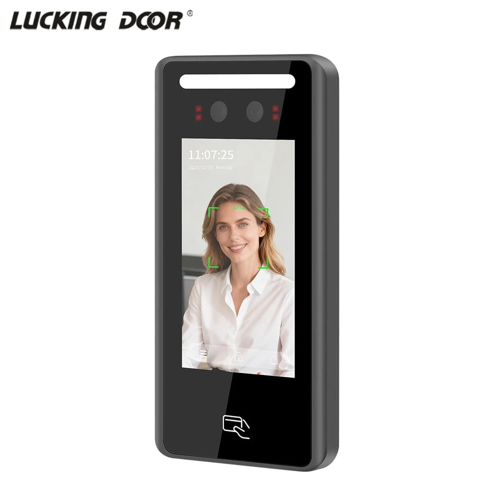 Machine tout-en-un à reconnaissance faciale dynamique de 4.5 pouces, temps de présence, carte RFID, contrôle d'accès faciale, USB