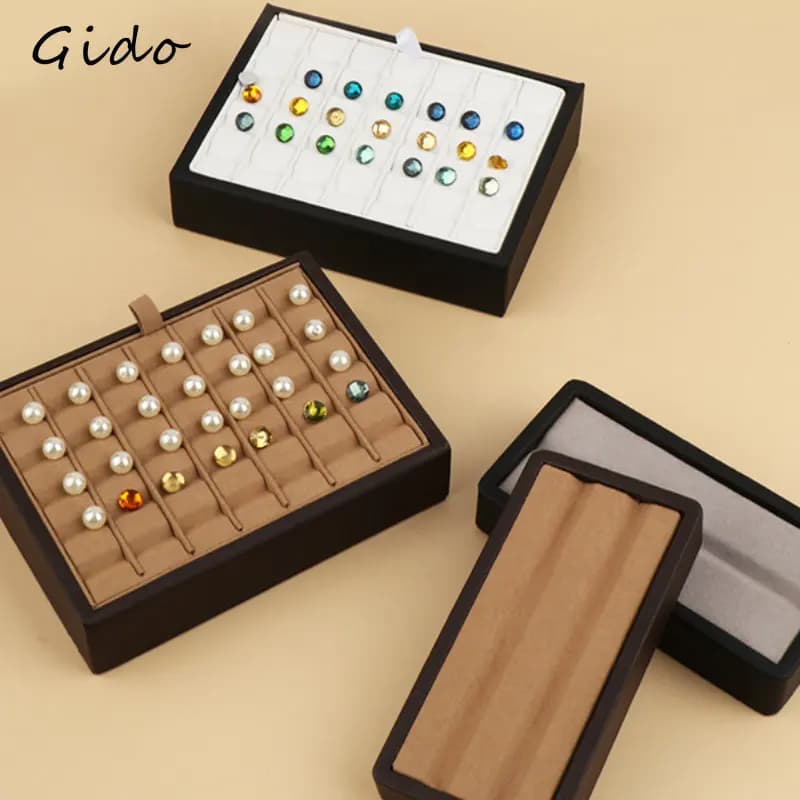 Boîte de rangement pour bijoux, boîte à gemmes, boîte à diamants à rainures en V, boîte pour pierres brutes, boîte pour diamants bruts