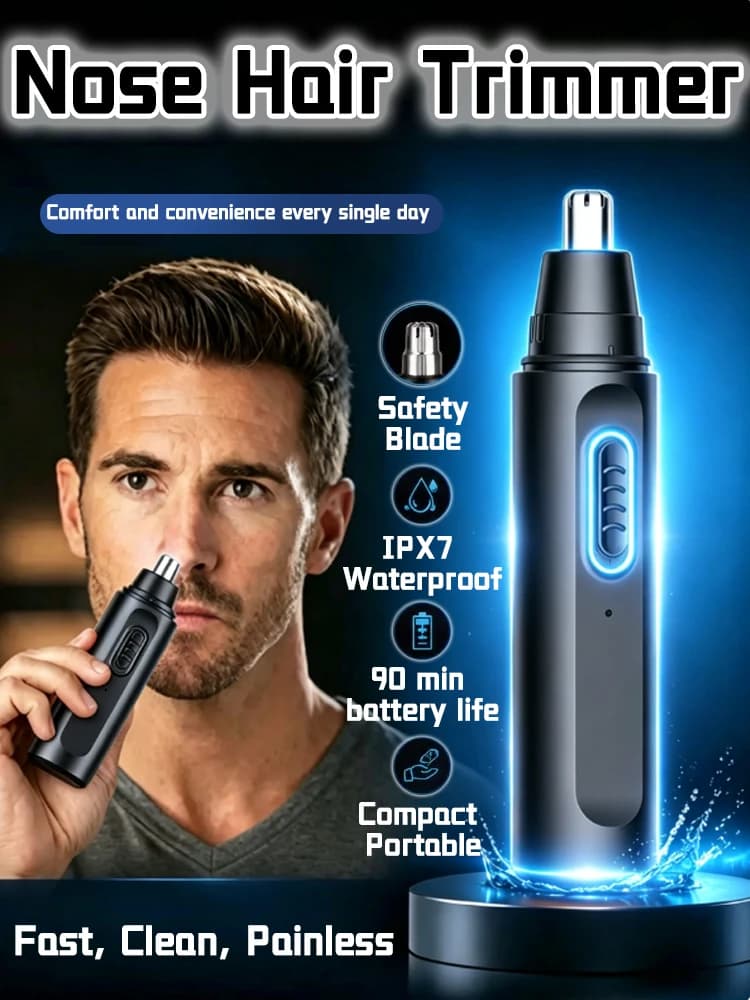 Épilateur de poils de nez pour hommes, tondeuse à poils de nez et d'oreilles, produits d'épilation imperméables