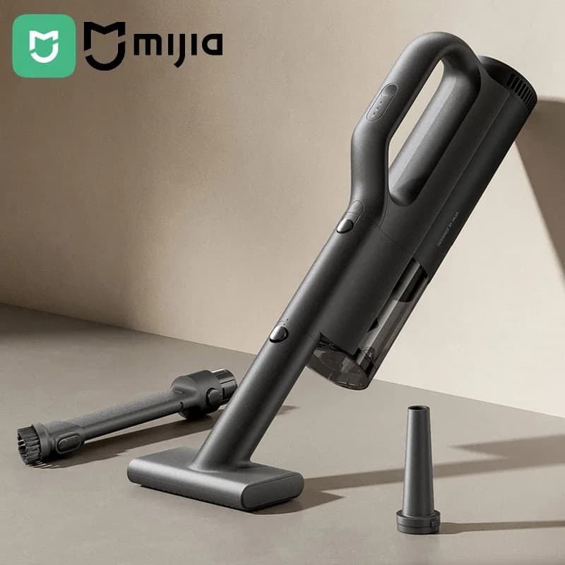 Aspirateur de voiture Mijia, aspiration 21 kPa, charge Type-C, filtration 5 étapes, 2400 mAh, aspirateurs sans fil pour la maison, lavables