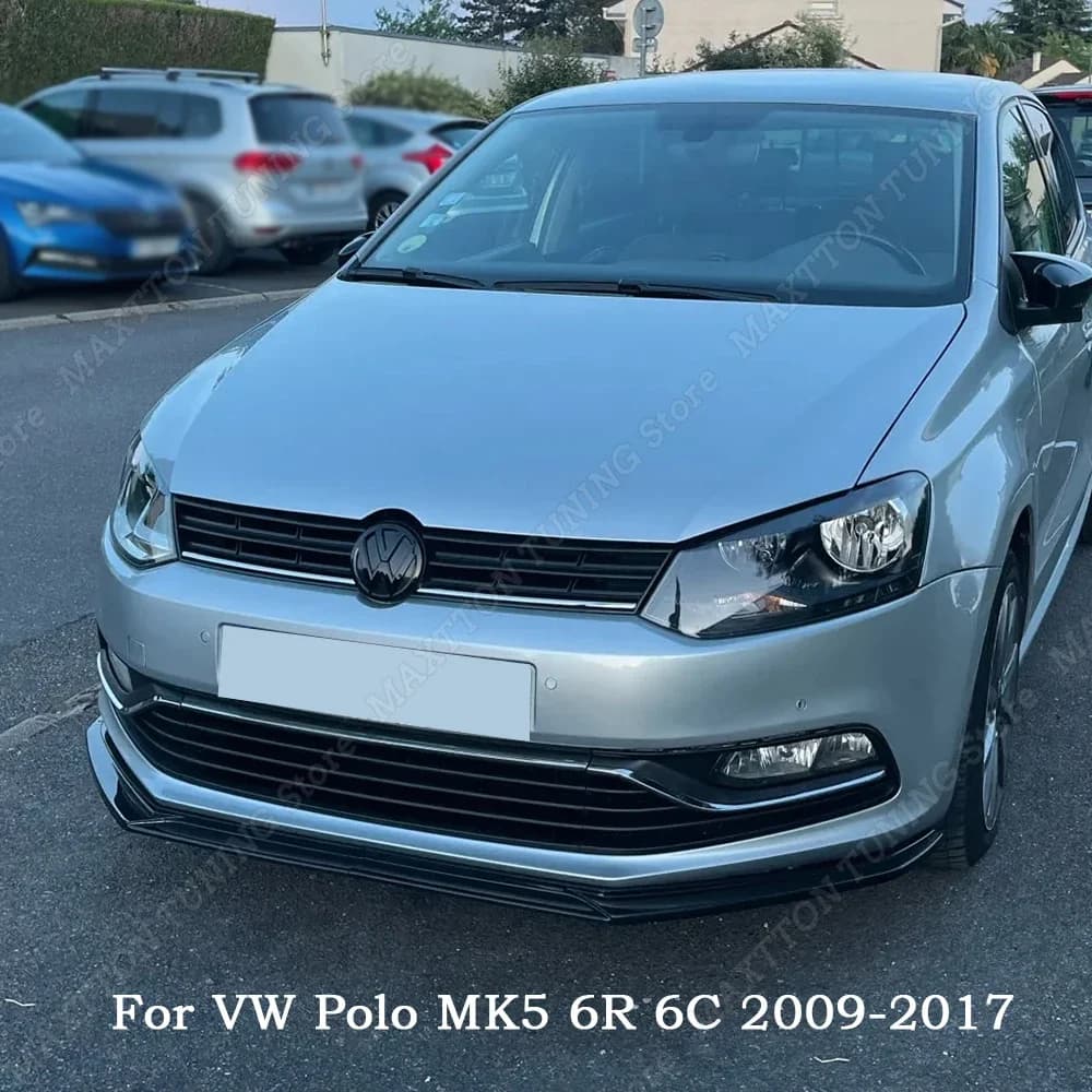 Diffuseur de lèvre de pare-chocs avant, 2 pièces, pour VW Polo MK5 6R 6C TDI TSI 2009 – 2017, séparateur de menton, rénovation, Kits de